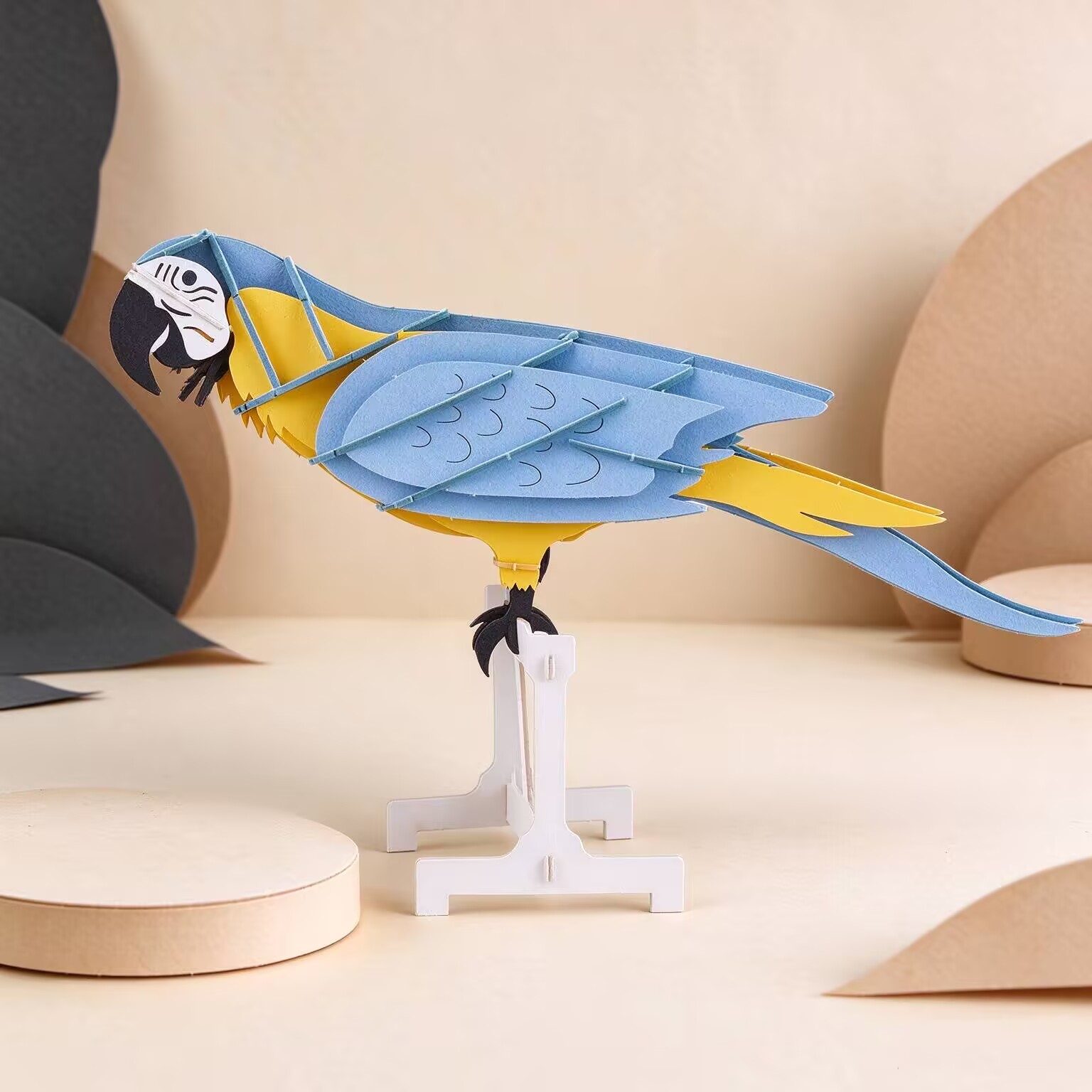 CUPUZ 3D Paper Puzzle Macaw DIY Bird Model